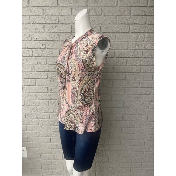 Tommy Hilfiger Multicolored Paisley Print Blouse Size M - Picture 4 of 9